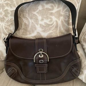 Brown coach handbag